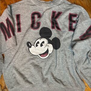 Vintage Gray Mickey Mouse Sweatshirt